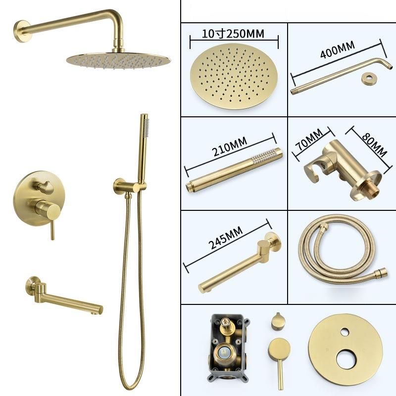 HS5008-B Modern brass wall-mounted shower system, luxurious hidden shower set