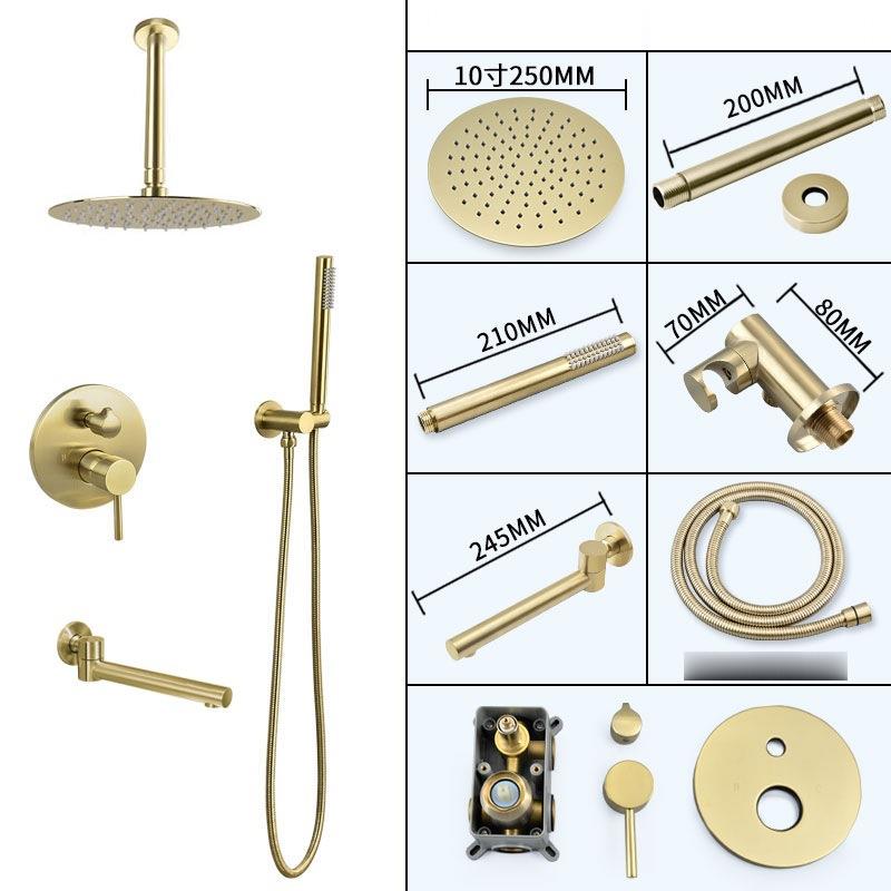 HS5008-C Modern brass wall-mounted shower system, luxurious hidden shower set