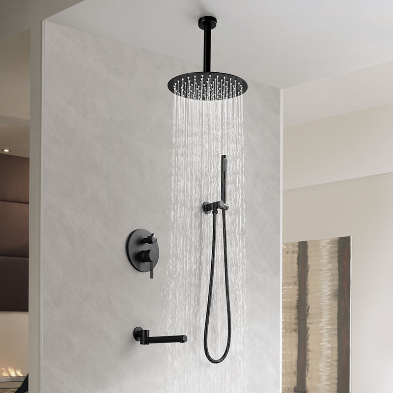 HS5008-C Modern brass wall-mounted shower system, luxurious hidden shower set