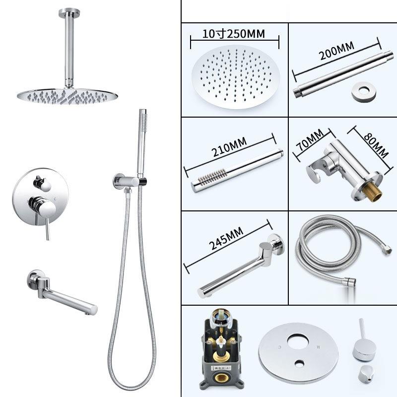 HS5008-C Modern brass wall-mounted shower system, luxurious hidden shower set