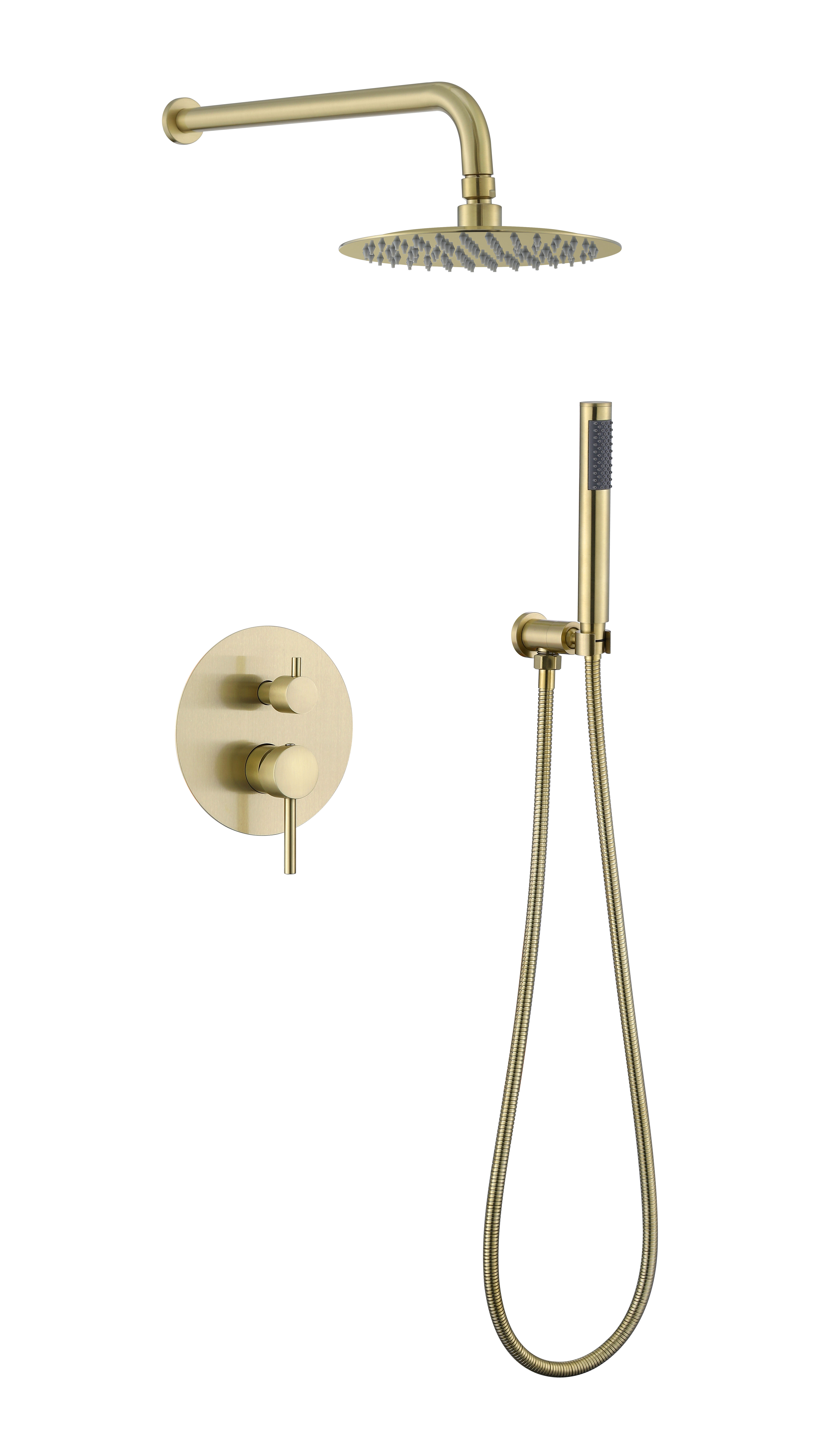 HS5009-A Modern brass wall-mounted shower system, luxurious hidden shower set