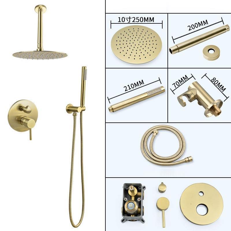 HS5009-B Modern brass wall-mounted shower system, luxurious hidden shower set