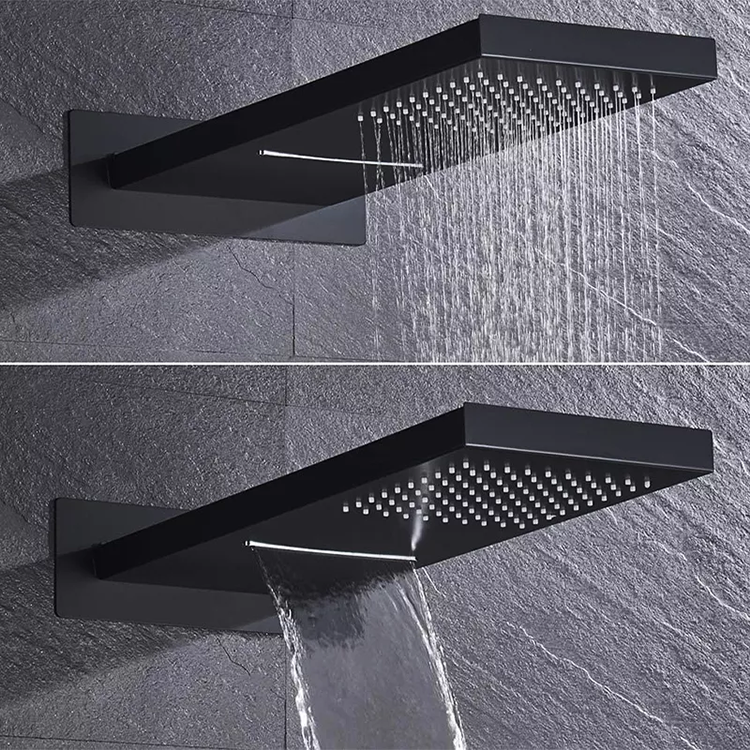HS5010 Modern brass wall-mounted shower system, luxurious hidden shower set