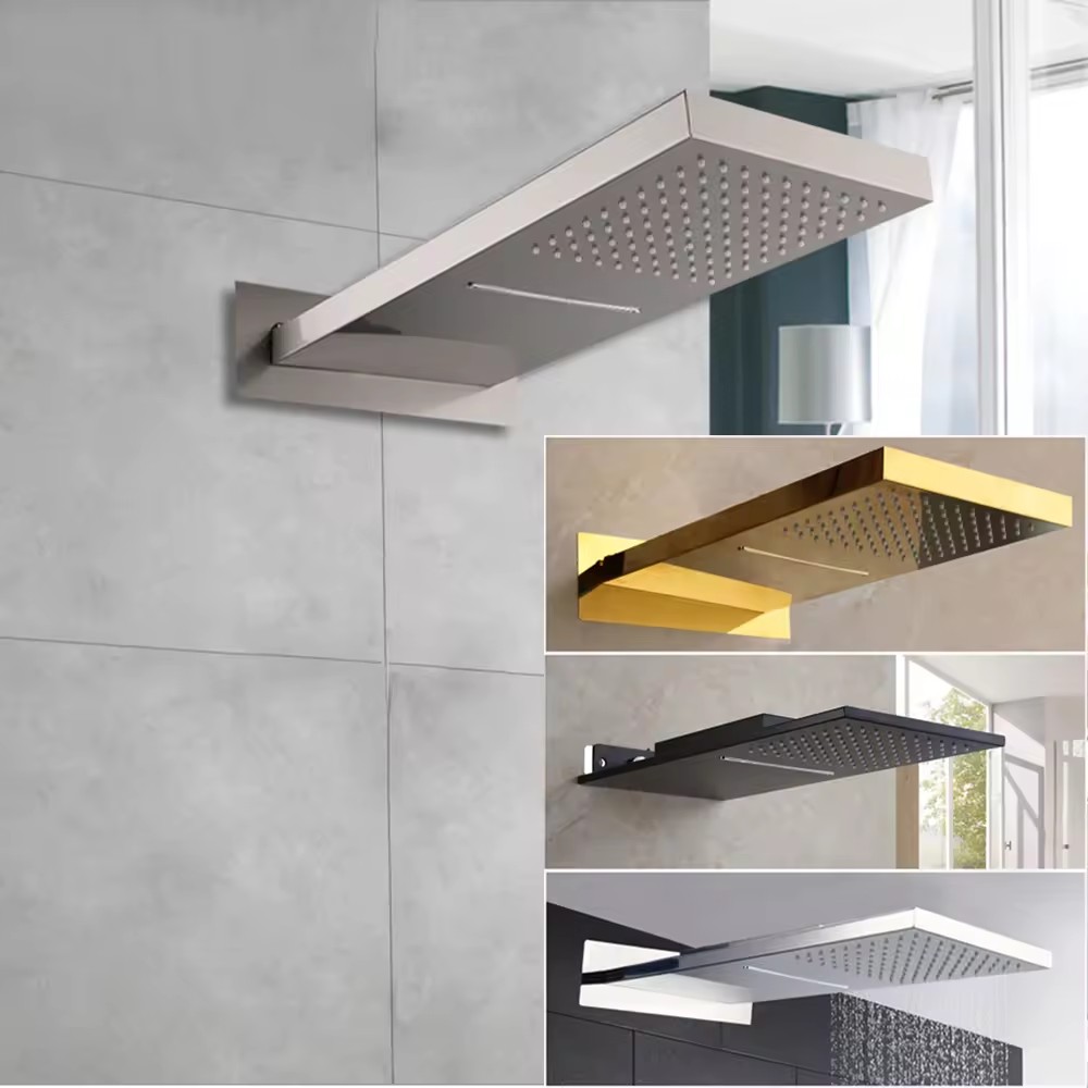 HS5010 Modern brass wall-mounted shower system, luxurious hidden shower set