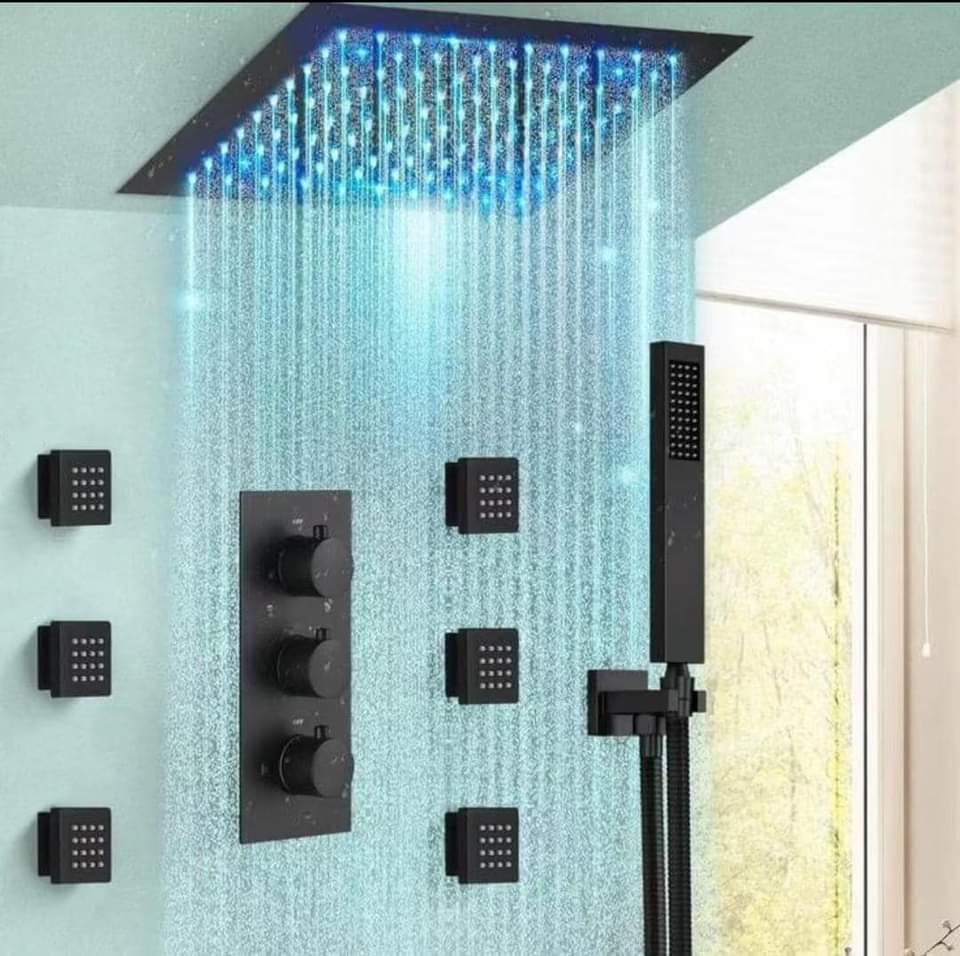 HS5013-B Modern brass wall-mounted shower system, luxurious hidden shower set