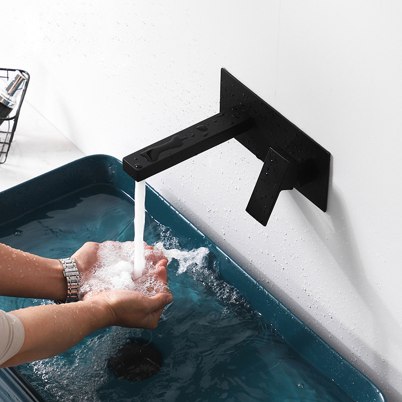 HB3001 Luxurious modern design Brass concealed hot and cold wash basin faucet