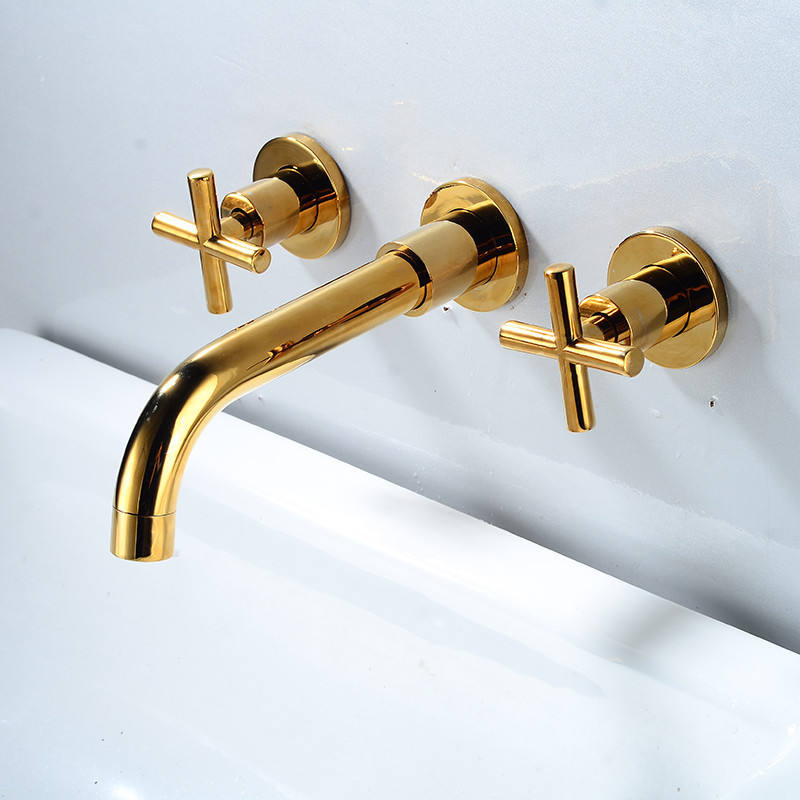 HB3005 Luxurious modern design Brass concealed hot and cold wash basin faucet