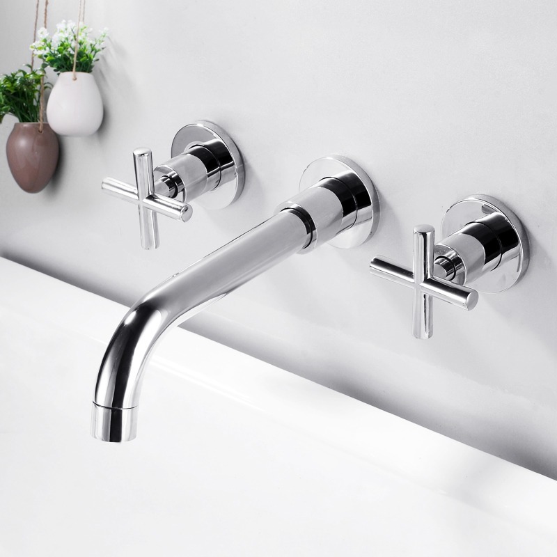 HB3005 Luxurious modern design Brass concealed hot and cold wash basin faucet