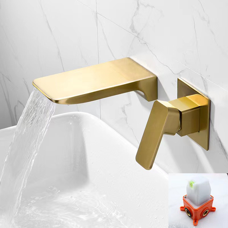 HB3006 Luxurious modern design Brass concealed hot and cold wash basin faucet