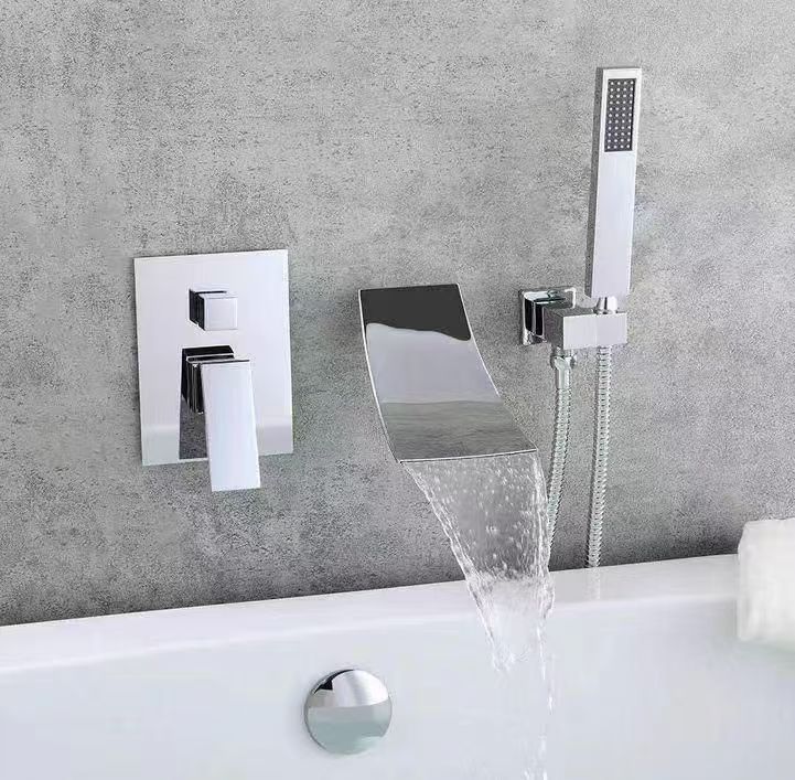 HB3010 Luxurious modern design Brass concealed hot and cold wash basin faucet