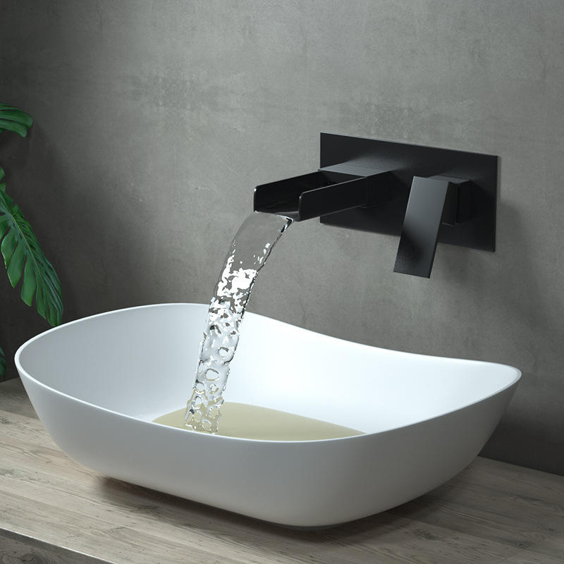 HB3011 Luxurious modern design Brass concealed hot and cold wash basin faucet