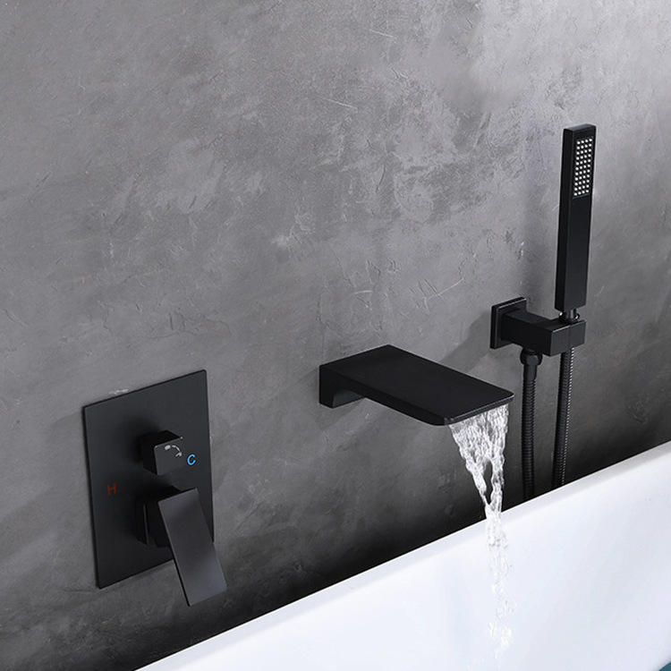 HB3012 Luxurious modern design Brass concealed hot and cold wash basin faucet
