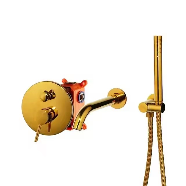 HB3013 Luxurious modern design Brass concealed hot and cold wash basin faucet