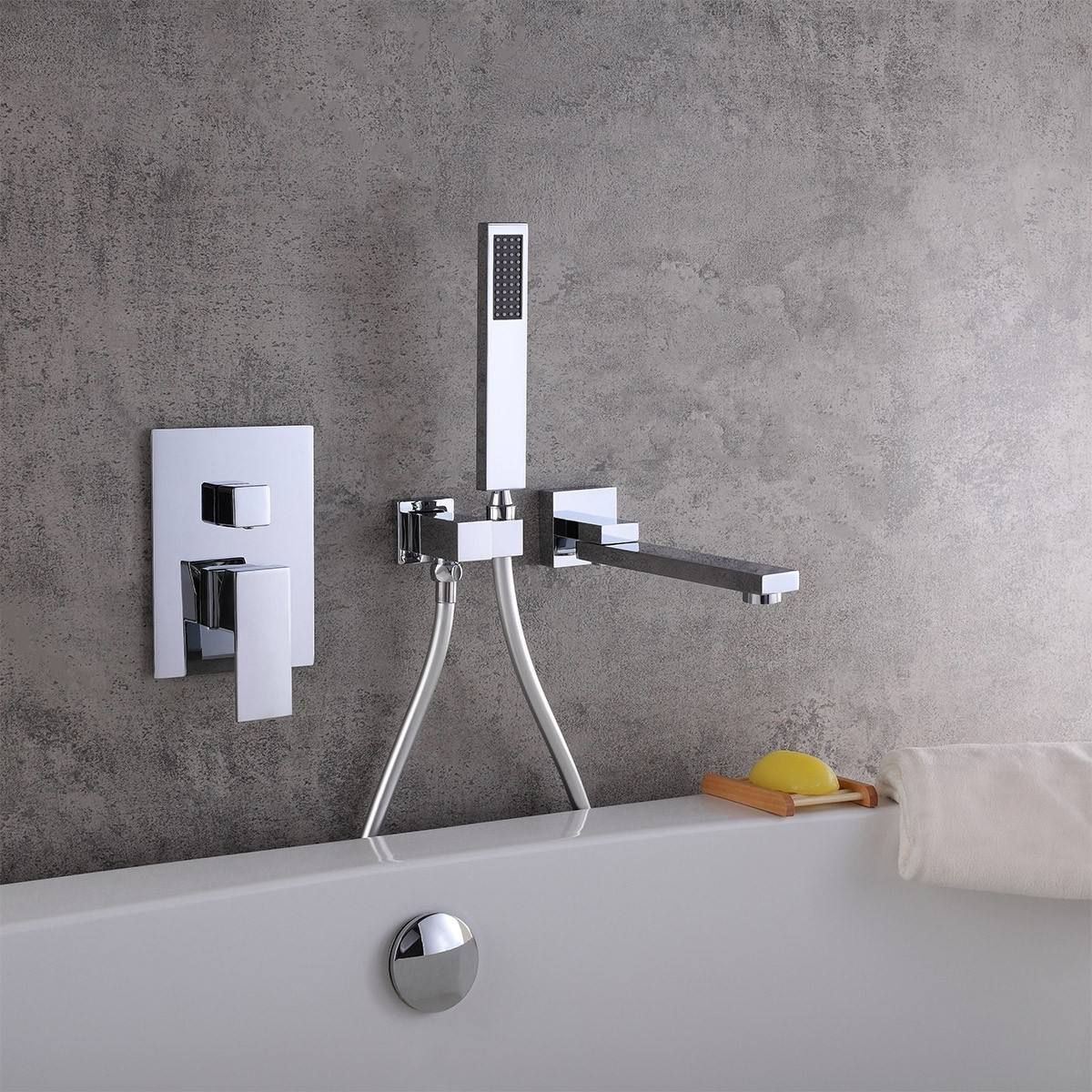 HB3014 Luxurious modern design Brass concealed hot and cold wash basin faucet