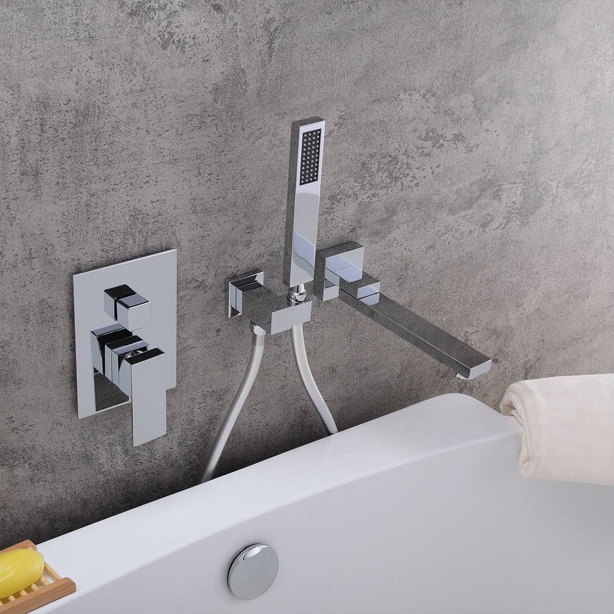 HB3014 Luxurious modern design Brass concealed hot and cold wash basin faucet