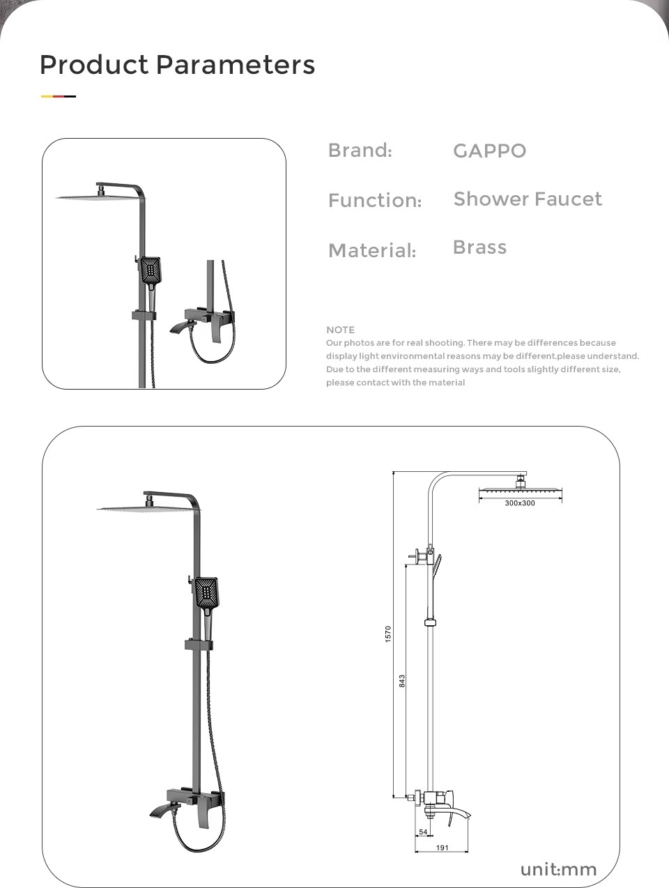 HS8085 Newly designed high-quality brass shower faucet