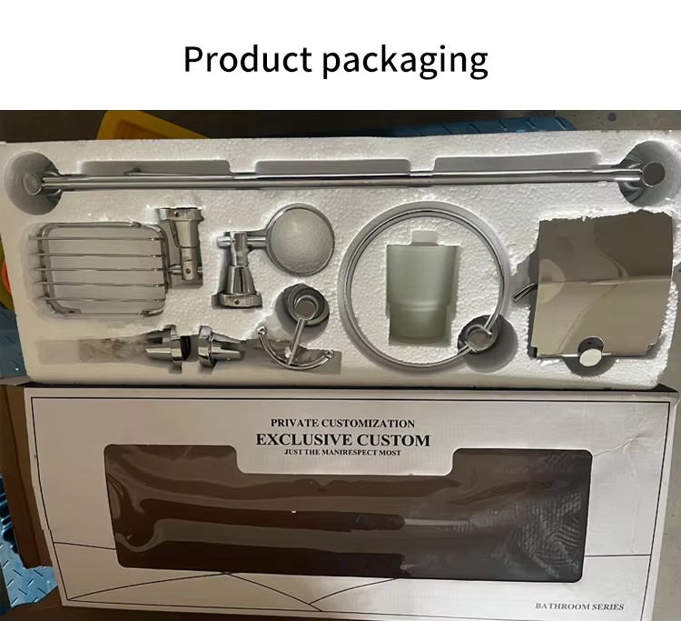 8300 series of classic brushed bathroom accessories 7 sets