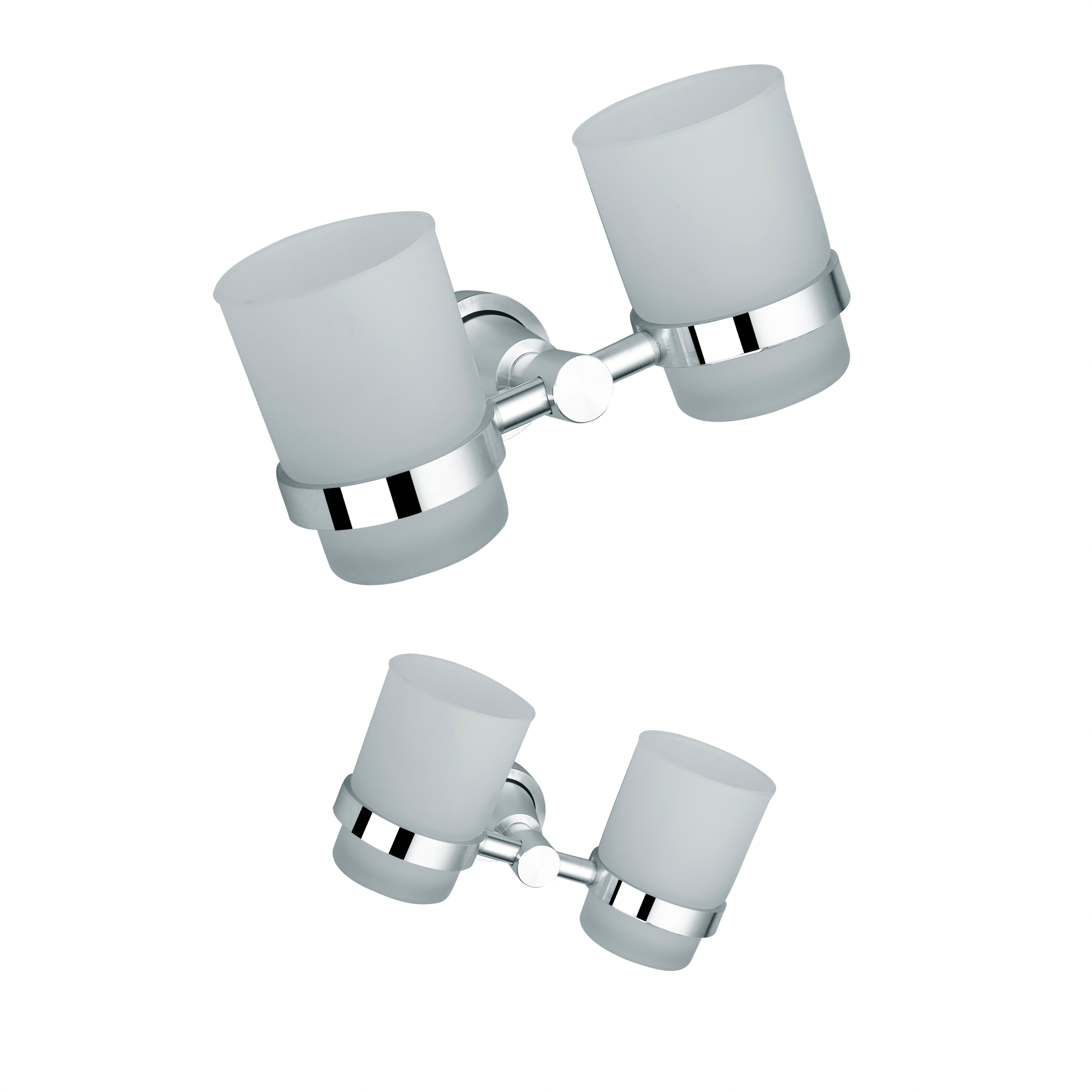 8300 series of classic brushed bathroom accessories Double cup