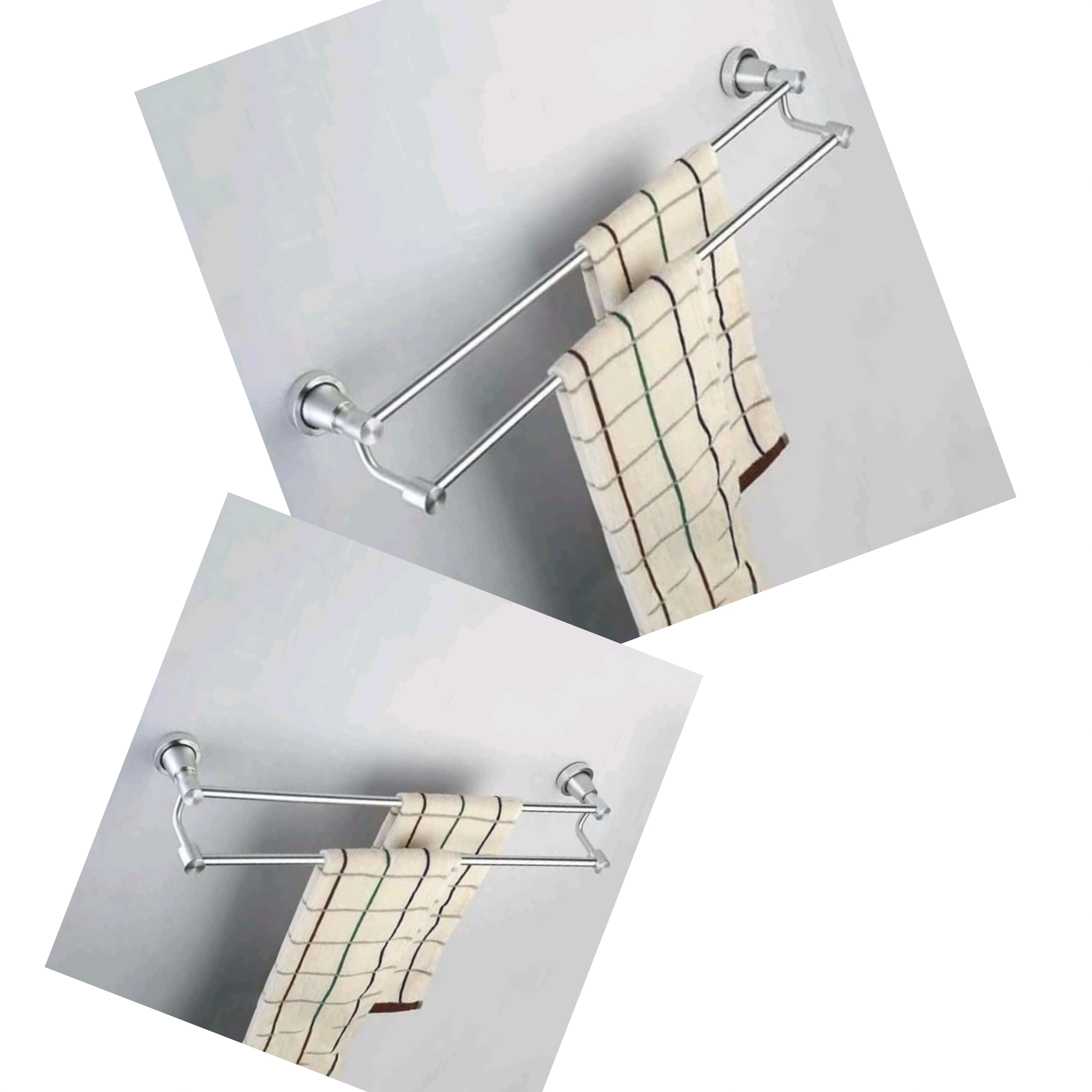 8300 series of classic brushed bathroom accessories Double bar