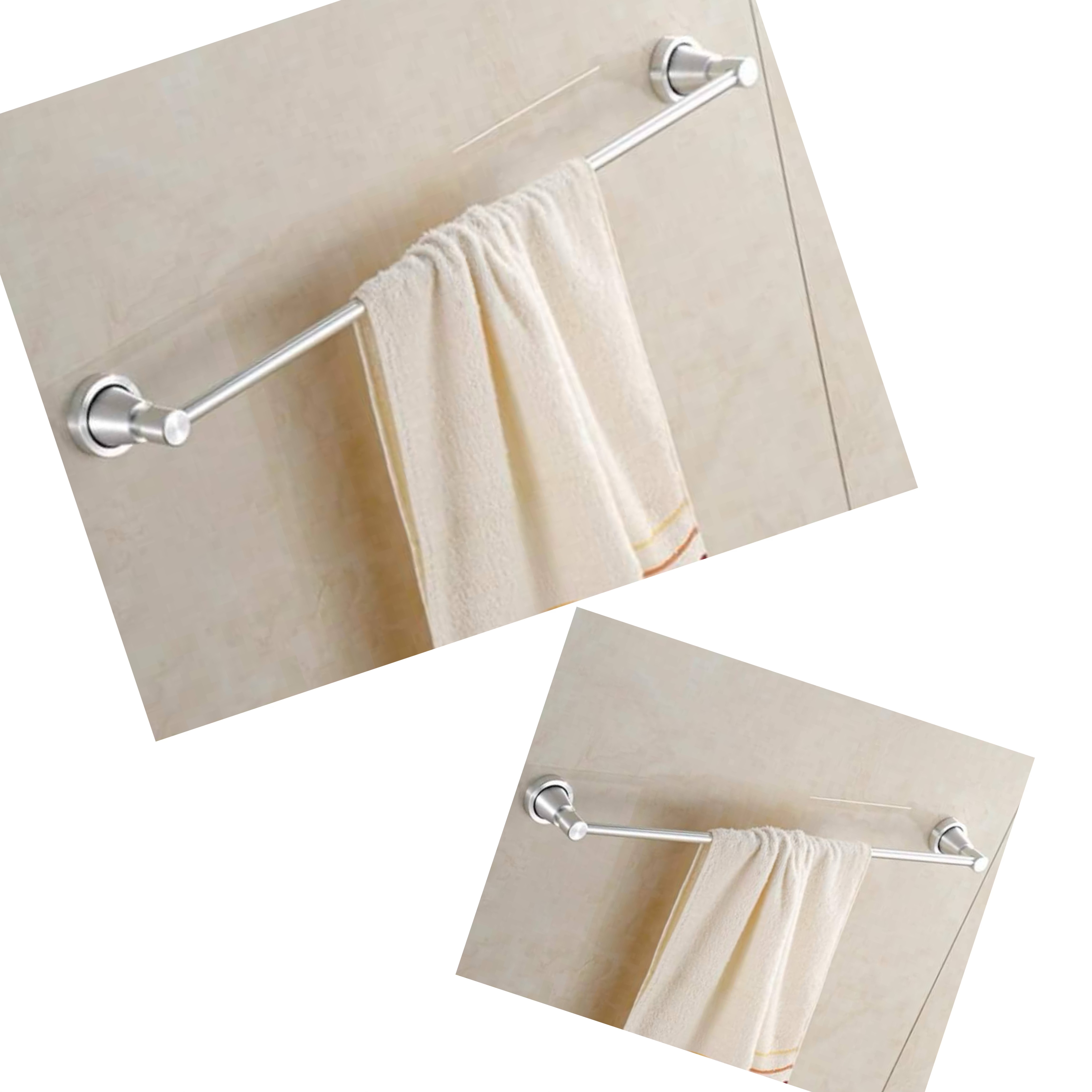 8300 series of classic brushed bathroom accessories Single bar